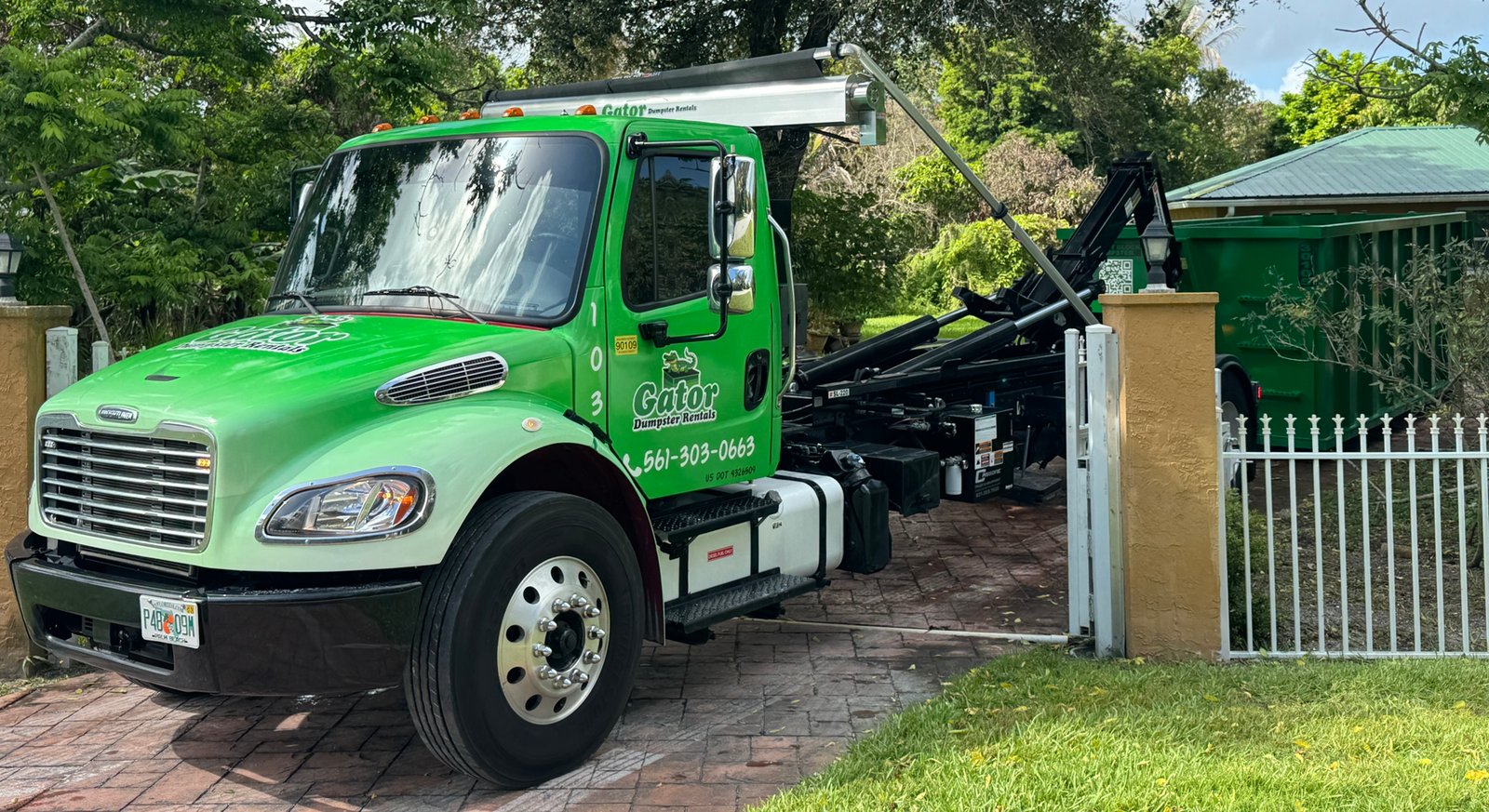 Residential dumpster rentals in Palm Beach County FL for home cleanouts remodeling projects and household debris removal